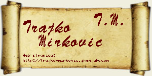 Trajko Mirković vizit kartica